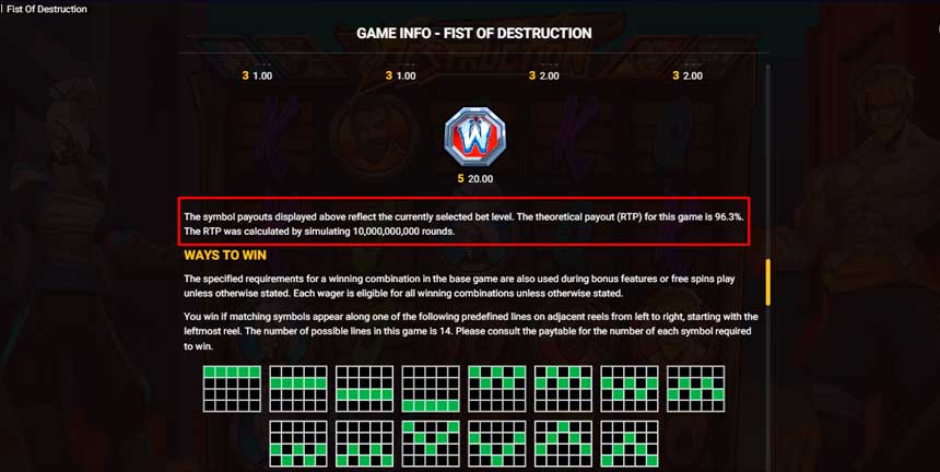 Fist of destruction rtp