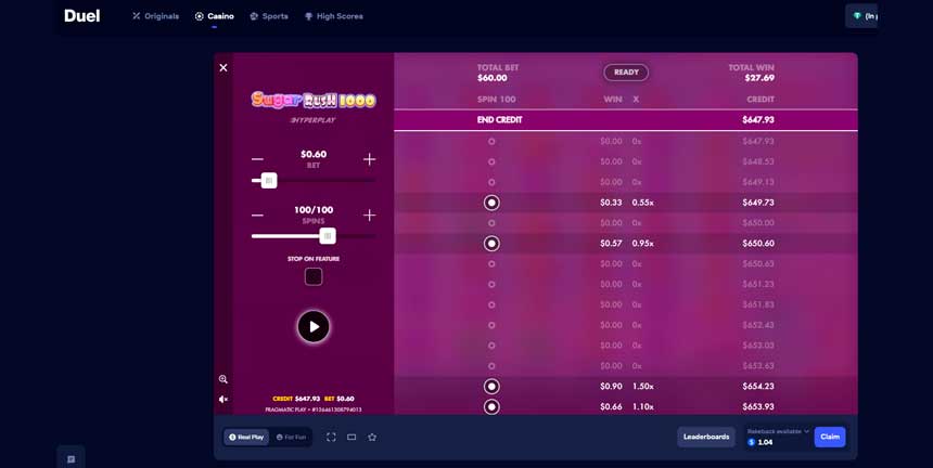Sugar rush 1000 duel