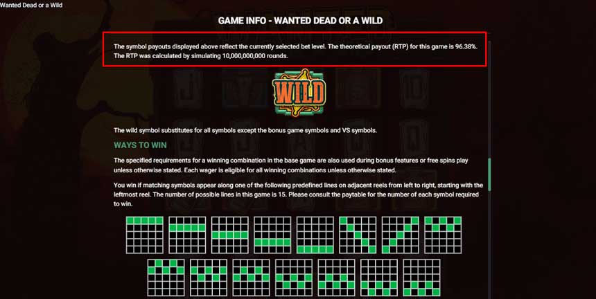 Wanted dead or a wild rtp
